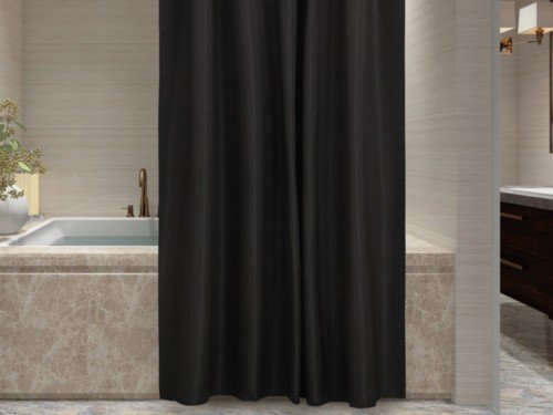 Cortina de Baño en Pack de Tela + 12 Ganchos