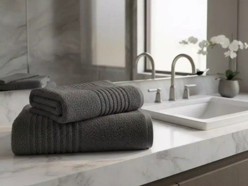 Juego de toalla y toallon 500grs 100% algodón Calma Tu Blanco