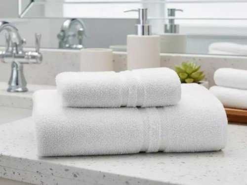 Juego de toalla y toallon 600grs 100% algodón Royal Tu Blanco