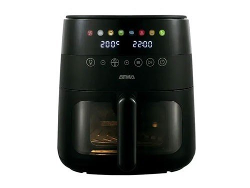 Freidora Sin Aceite ATMA 8L Digital Visor Negra FR248ABP