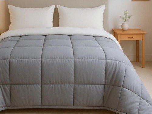 Acolchado Hotelero 4 Estaciones Liso King Size Tu Blanco