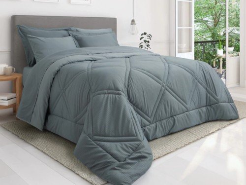 Kit 7 piezas acolchado + sabanas + funda 2 plazas y media Jean Cartier