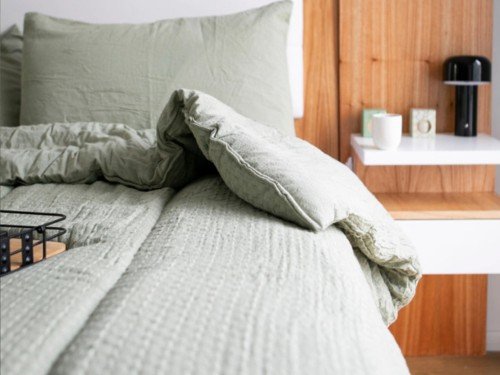 Acolchado Chenille tusor reversible king size Ushuaia Tu Blanco