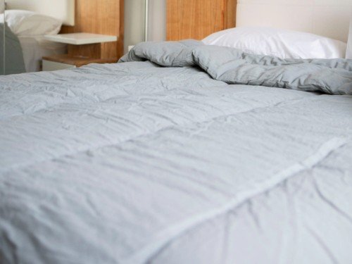 Acolchado tusor 100% algodón Rustico Tu Blanco 2 plazas y media