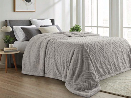 Frazada Roma Doble Corderito Pesado 2 plazas y media Jean Cartier