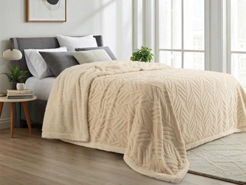 Frazada Roma Doble Corderito Pesado 2 plazas y media Jean Cartier