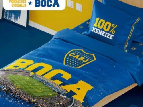 Juego de sabanas Boca River Afa equipos 1 plaza y media infantil