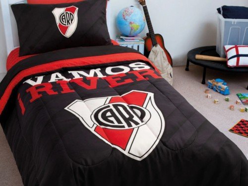 Juego de sabanas Boca River Afa equipos 1 plaza y media infantil