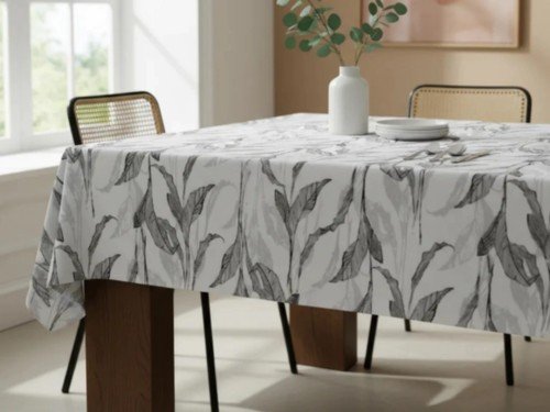 Mantel rectangular estampado de gabardina 250x160