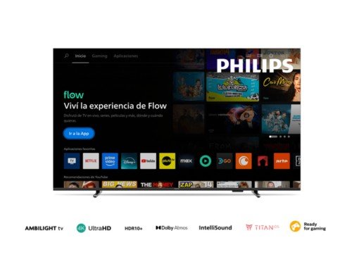 Smart TV Philips 4K 75" borderless con Ambilight y Titan OS