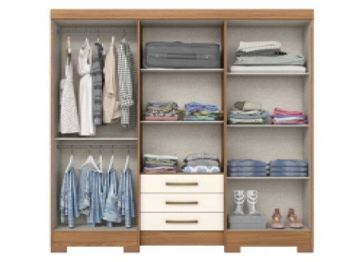 Placard Caju 06 Puertas - Nature | Wow Muebles