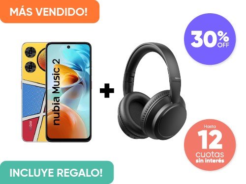 Celular Nubia Music 2 128/4GB + Auriculares Riiing Galatea de Regalo!