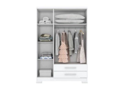 Placard Acai 3 Puertas - Blanco | Wow Muebles