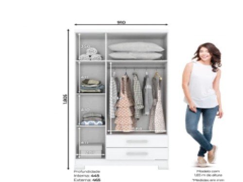 Placard Acai 3 Puertas - Blanco | Wow Muebles