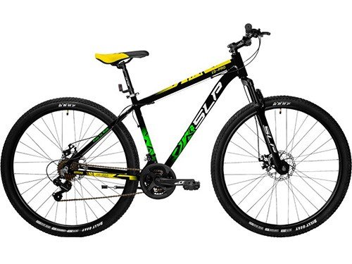 Bicicleta Mountain Bike 10 PRO Rodado 29 Negro Amarillo SLP
