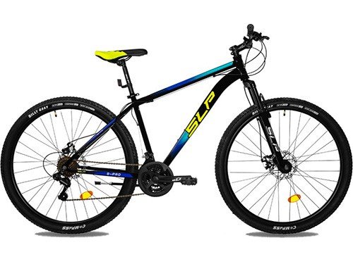 Bicicleta MTB 5 Pro 17191 - R29, Talle 20", Negra, Azul y Amarilla