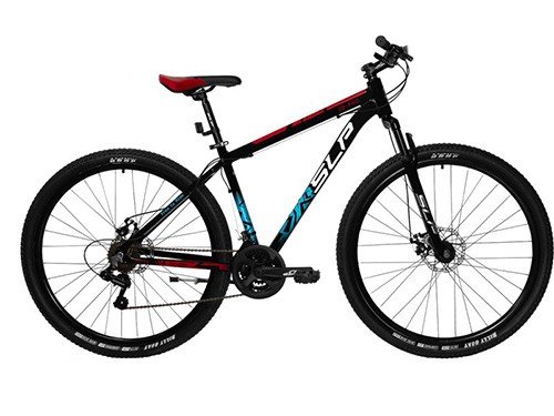 Bicicleta MTB 10 Pro R29 Talle 18 Negro, Azul y Rojo SLP