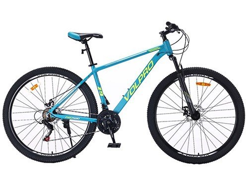 Bicicleta MTB PRO500  R29 Talle 18' 21 V Turquesa y Amarilla VOLPRO