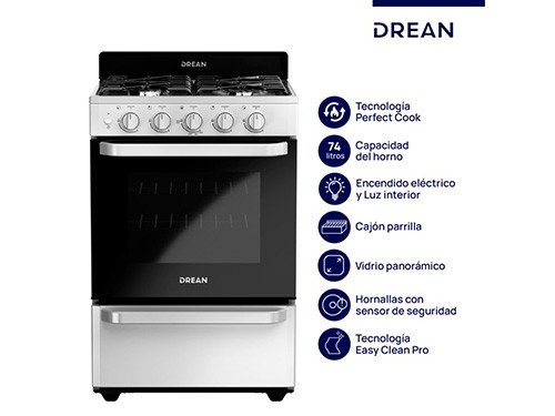 COCINA CD5603AB0 56CM 4 HORNALLAS DREAN