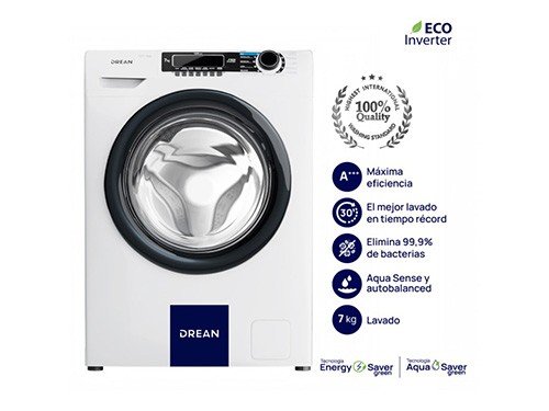 Lavarropas Automático Eco Inverter LFDR0710SB0 7 Kg 1000 RPM DREAN