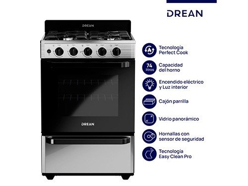 COCINA CD5603AI0 56CM 4 HORNALLAS IX DREAN