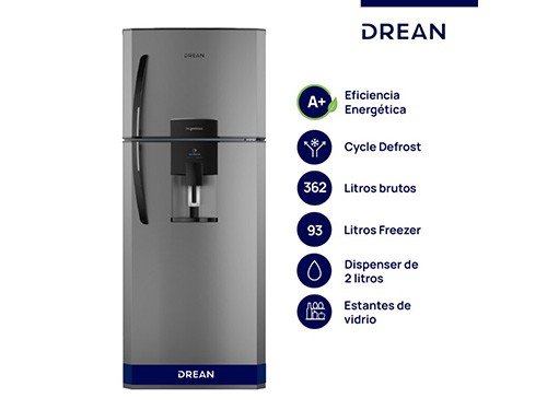 HELADERA 359L HDR370F61E R600 E/A GR DREAN