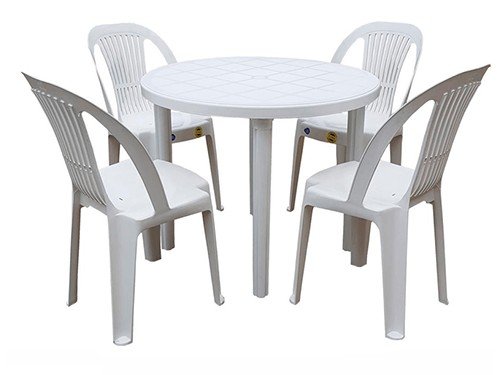 COMBO VOSS2000 MESA REDONDA ANTILLAS + 4 SILLAS GALA