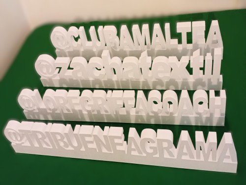 Cartel Arroba + Instagram De Mesa Tu Nombre Importa Polyfan Blanco