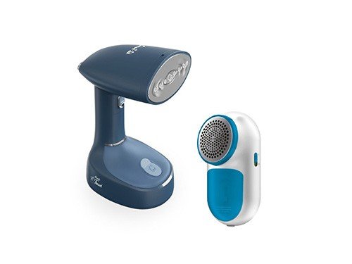 Combo Quitapelusas + Plancha Vapor Gs1320 Smart-Tek Azul