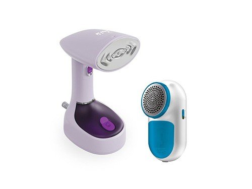 Combo Quitapelusas + Plancha Vapor Gs1320 Smart-Tek Violeta