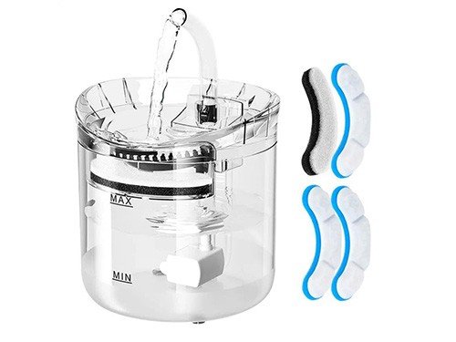 Bebedero Automatico Fuente Recirculante 2L Mascotas Waggs + 4 filtros