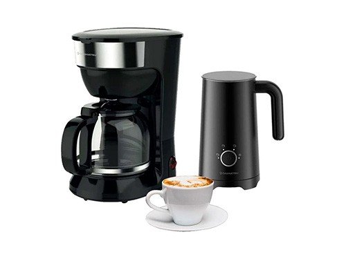 Combo Cafetera De Filtro 1,5lts y Espumador Leche 600w Daihatsu Negro