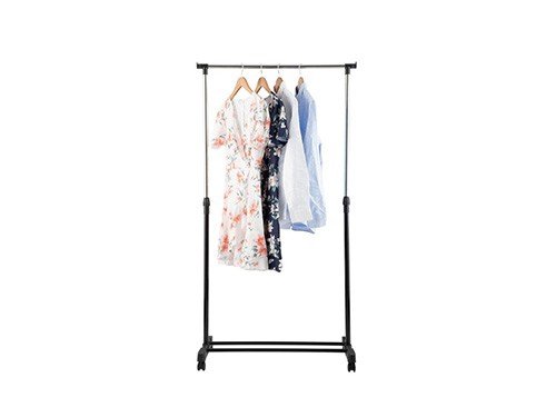 Perchero Organizador Waggs Regulable Con Ruedas y Estante