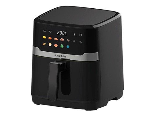 Freidora de Aire Digital Ranser 7 Litros 1700W Panel Táctil Negra