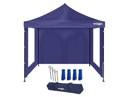 Gazebo 3x3 Autoarmable Waggs Reforzado Cerrado con Ventanas Azul