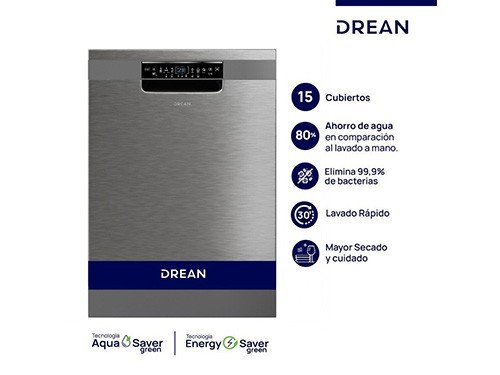 Lavavajillas 15 cubiertos Inoxidable Drean LVDR1506CI0