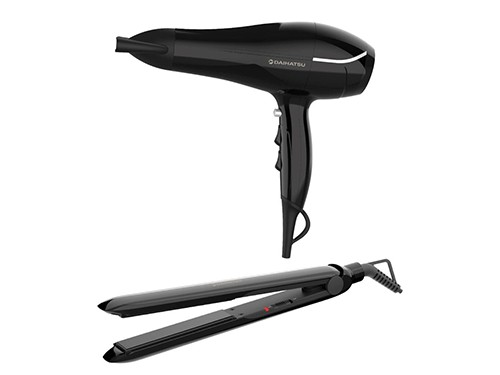 Secador De Cabello Y Planchita Combo Guilaroff Daihatsu 2000W Negro 