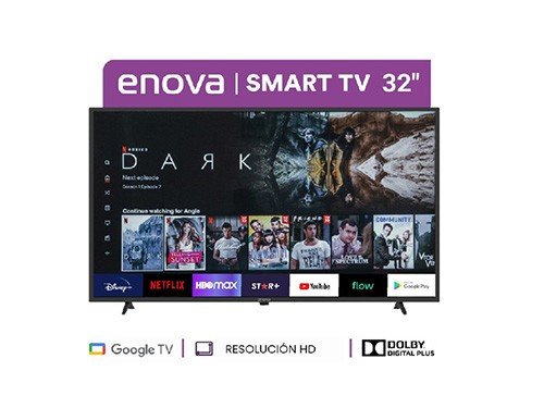 Smart TV enova 32" LED HD Google TV