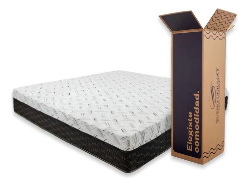 Colchón En Caja Sueño Dorado Box Plus 2Plazas 140x190cm Esp Color N/B