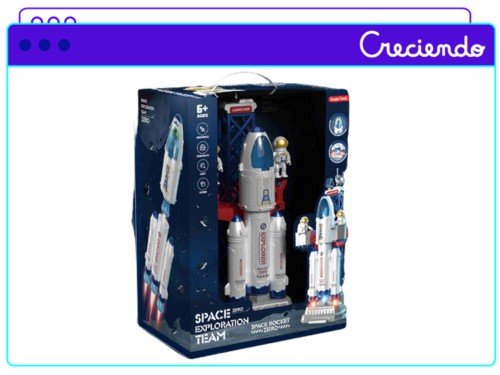 Cohete Espacial Mega Baby Set Exploration Team Luz Sonido