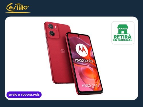 Celular Motorola G05 6.67”, Cámara 50MP, 4GB RAM, 128GB, Rojo