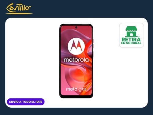 Celular Motorola G05 6.67”, Cámara 50MP, 4GB RAM, 128GB, Rojo