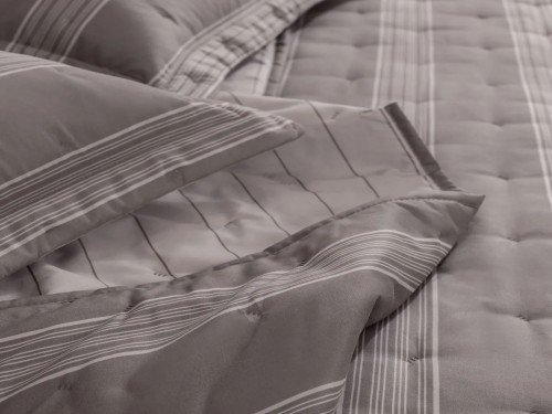 Cubrecama 2 Plazas Queen Reversible Rayas