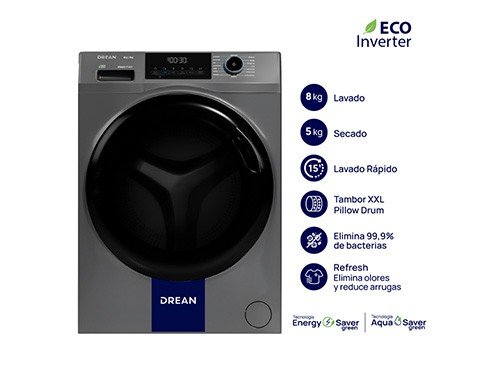 Lavasecarropas Carga Frontal Ecoinverter DREAN