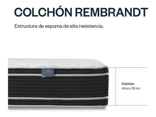Colchón Sueño Dorado Rembrandt 2 Plazas Espuma 140x190 Cm