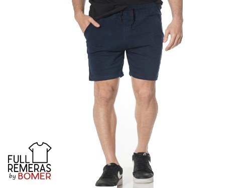 Bermuda de algodón azul marino
