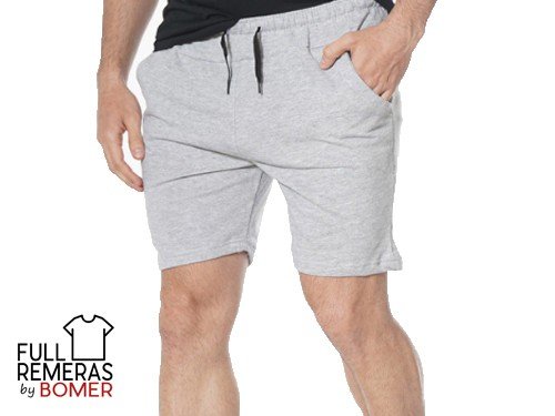 Bermuda de algodón gris claro