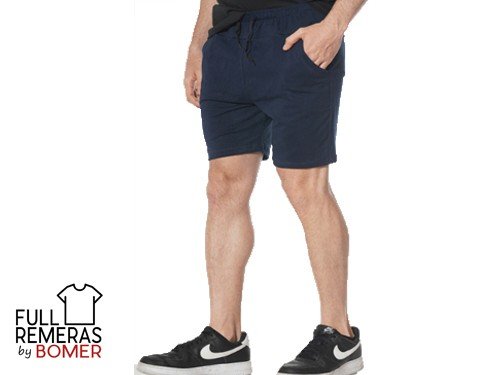 Bermuda de algodón azul marino
