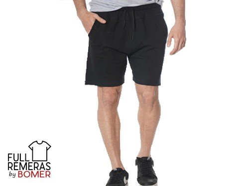 Bermuda de algodón negra