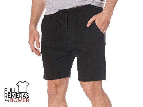 Bermuda de algodón negra